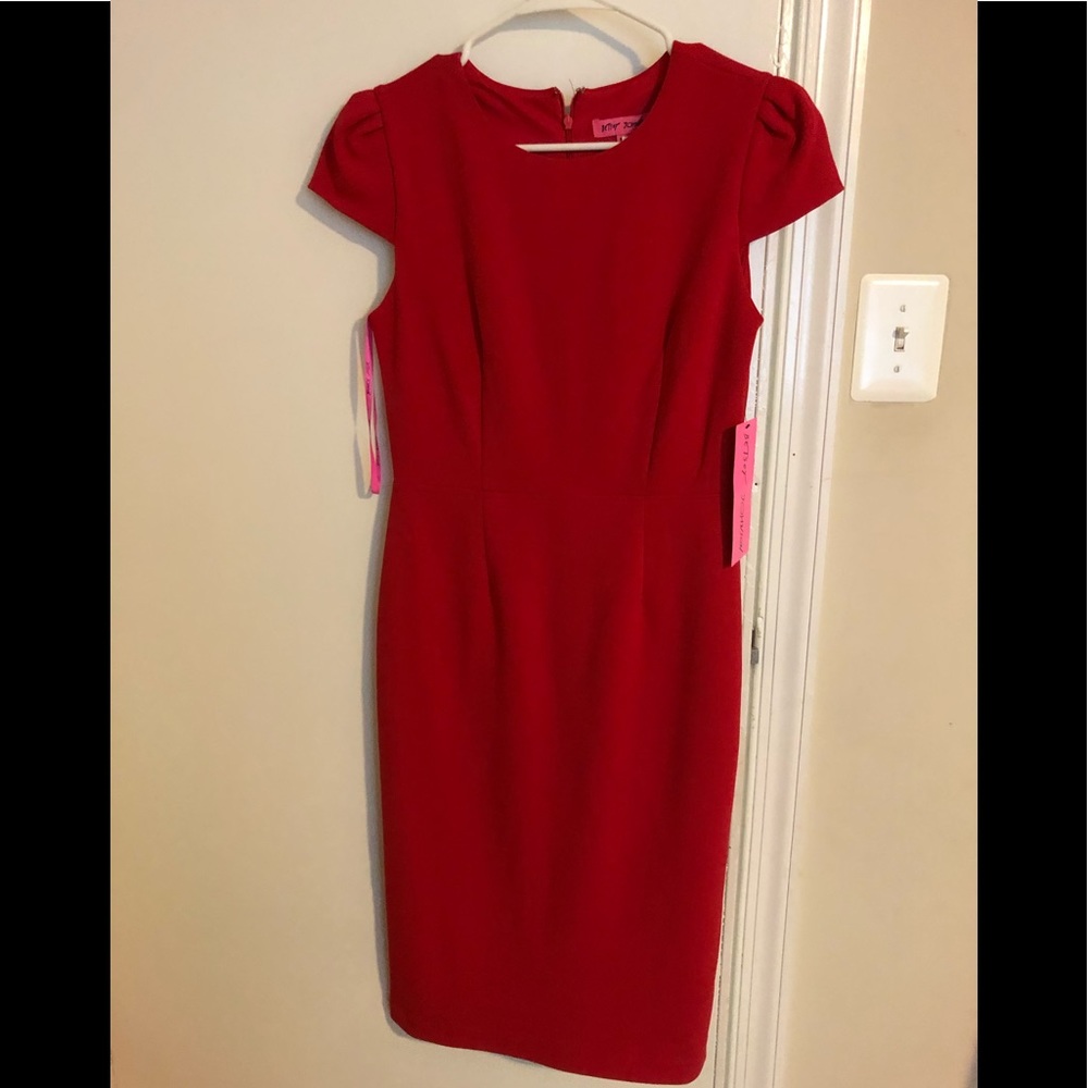 Red Betsey Johnson midi dress